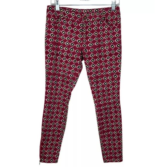 Pam &‎ Gela Johnny Was Ikat Geometric Print  Ankle Zip Pants Women’s Size 27 /n2 - Picture 1 of 8